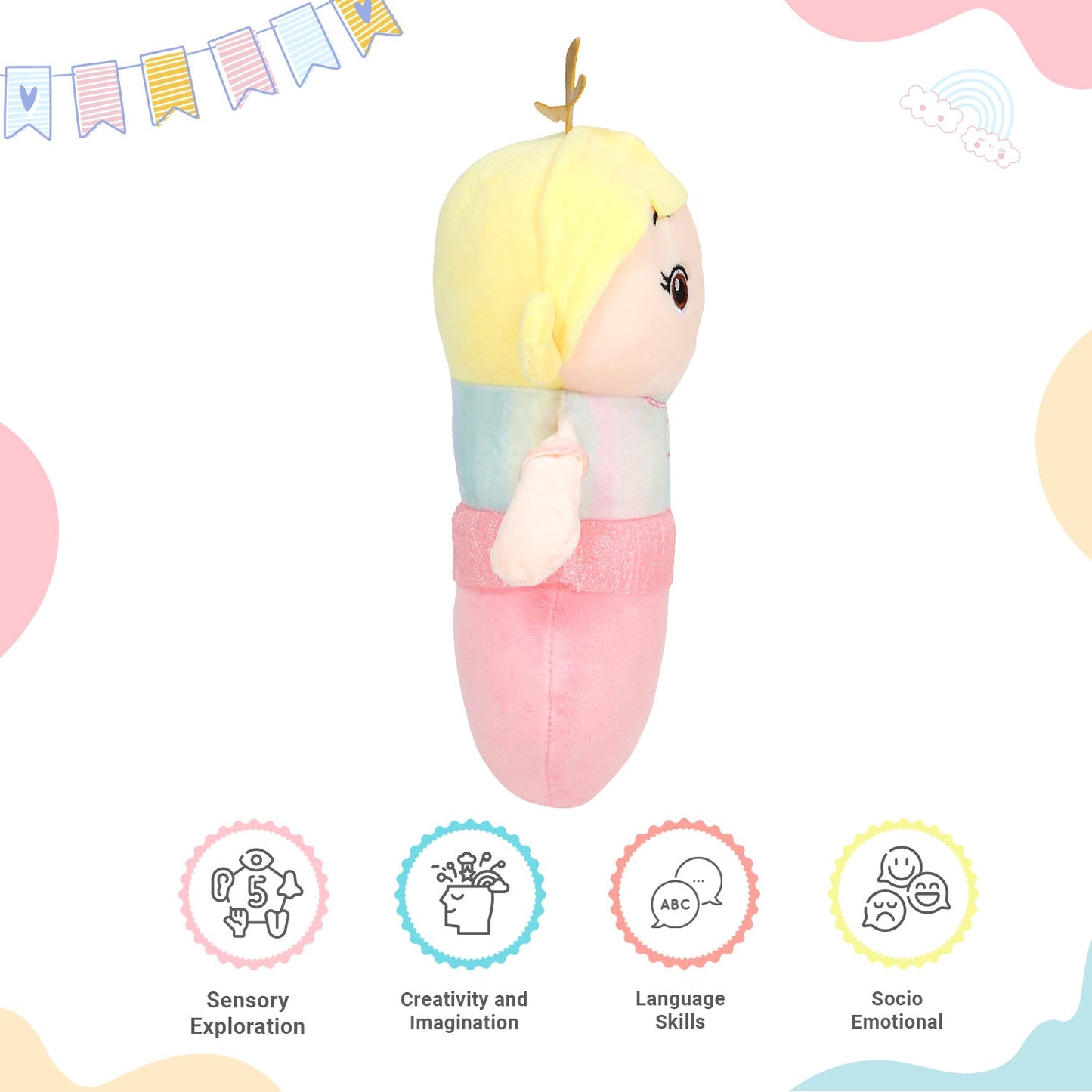 Little Ginnie Mermaid Soft Doll for Kids.