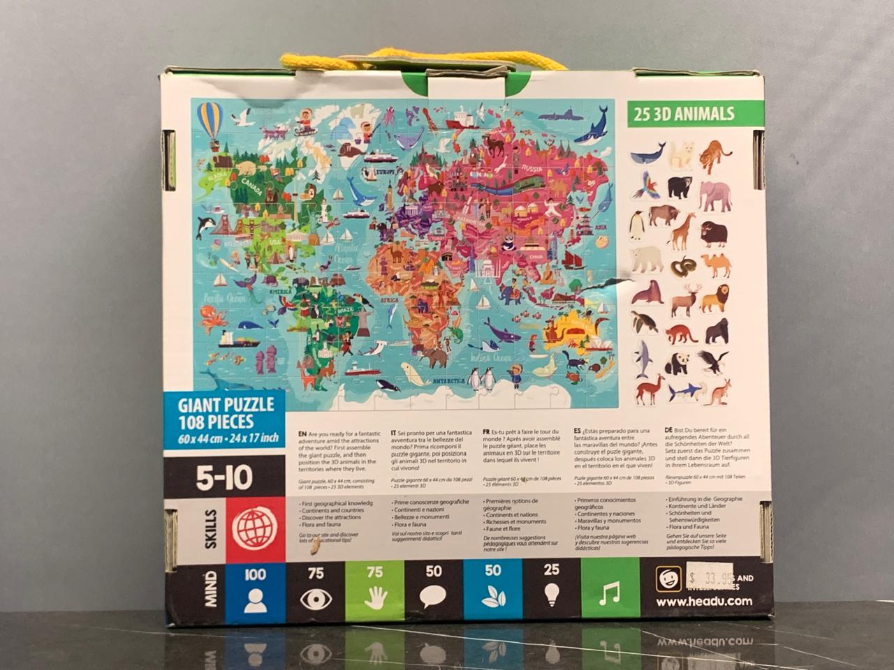 Headu World Tour Giant Puzzle.