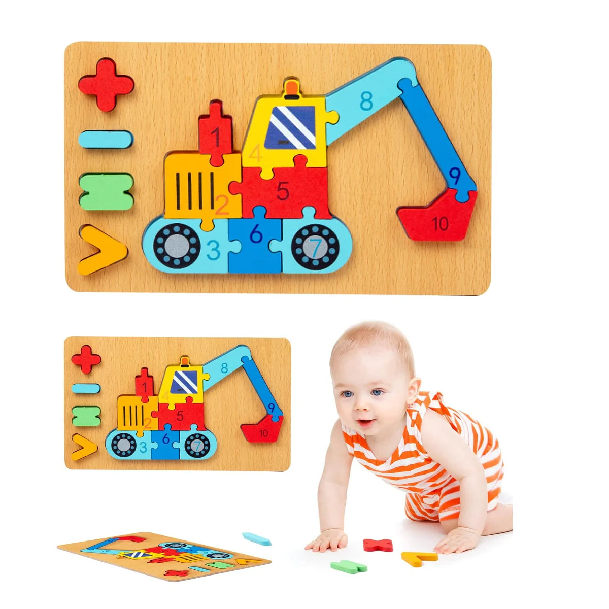 Small Wooden Puzzle Board for Kids