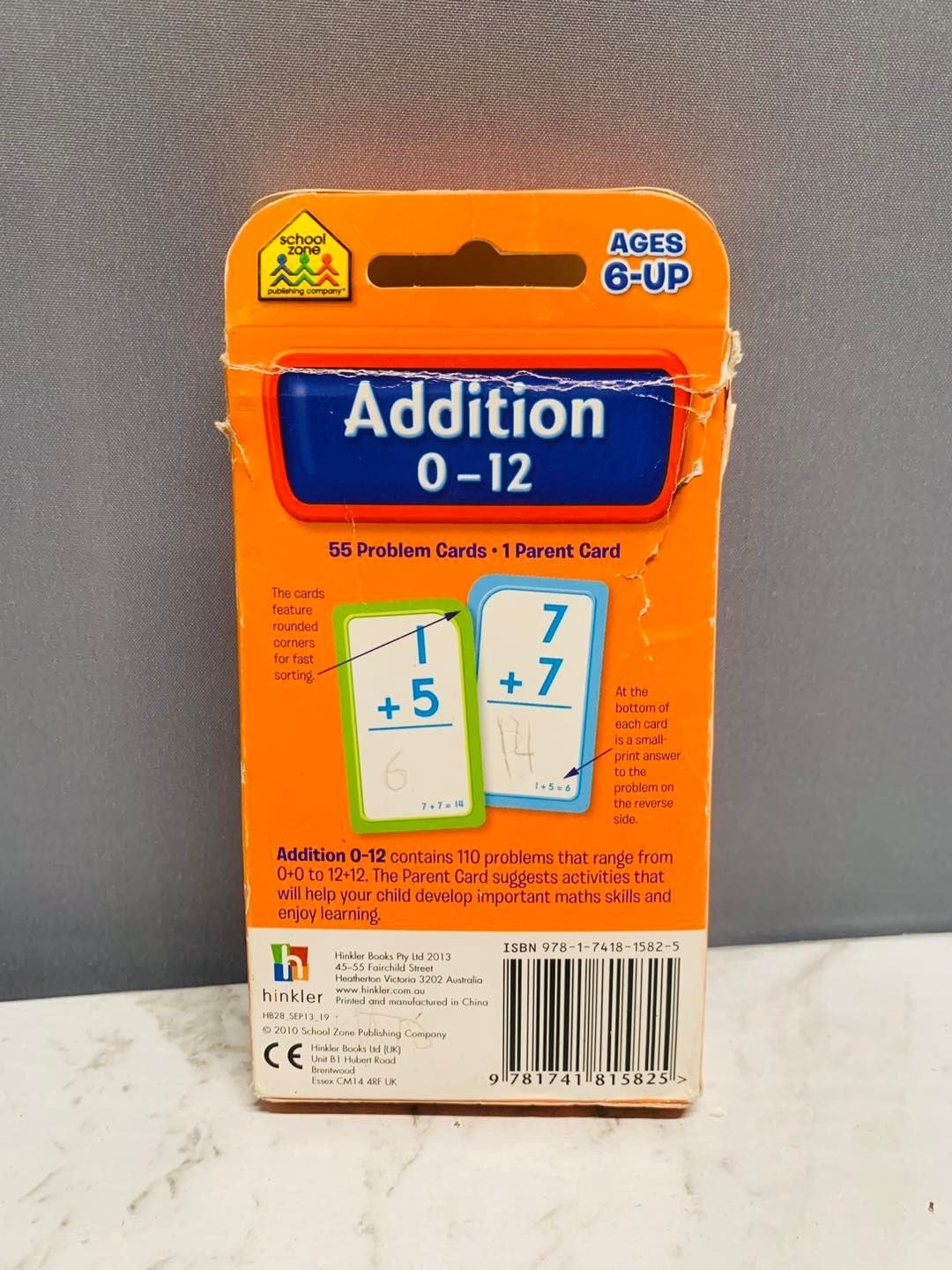 School Zone Addition 0-12 Flash Cards