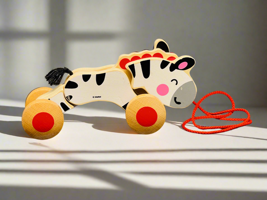 Fisher-Price Wooden Zebra Pull-Along Toy