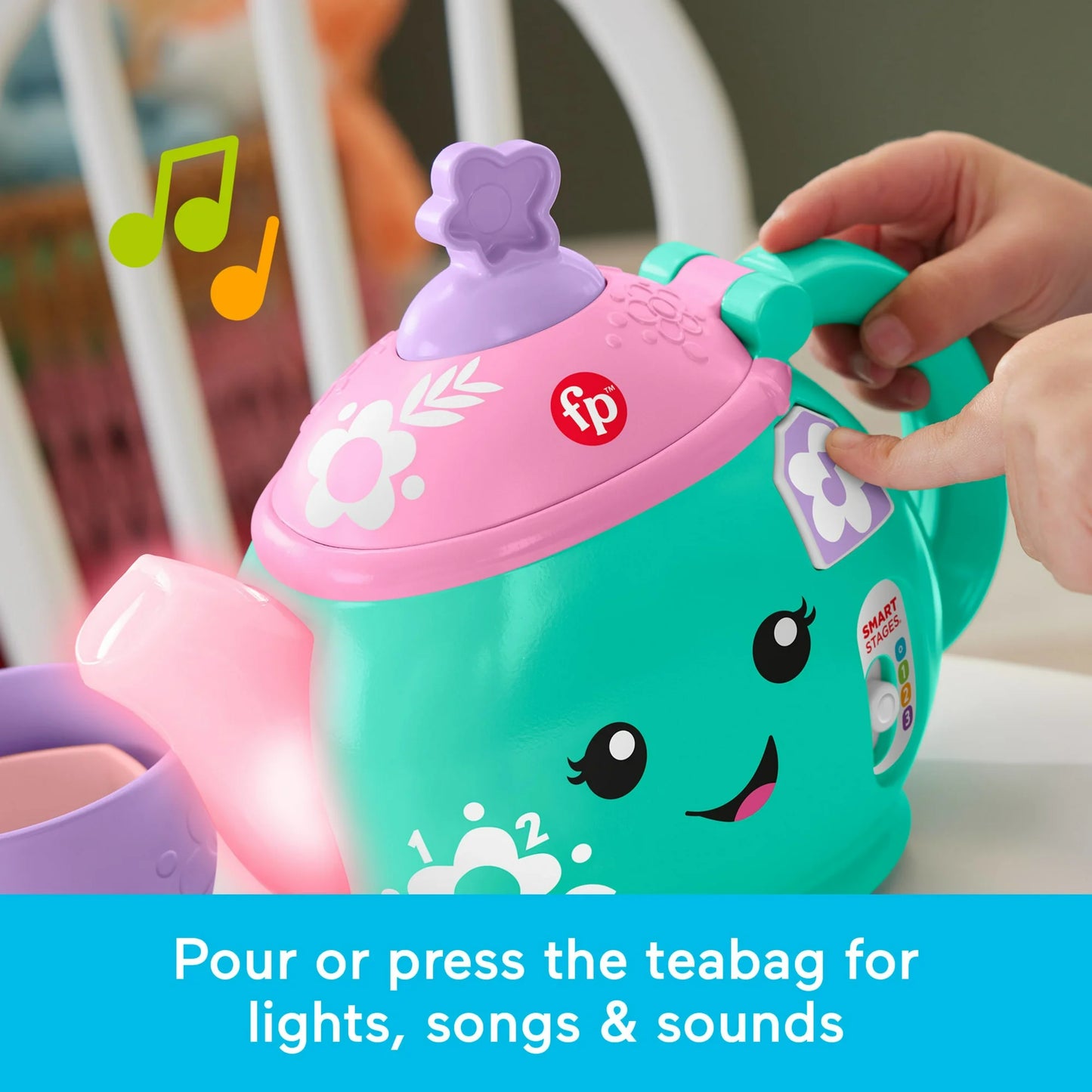 Fisher-Price Laugh & Learn Time Teapot. SKU:BXL-042