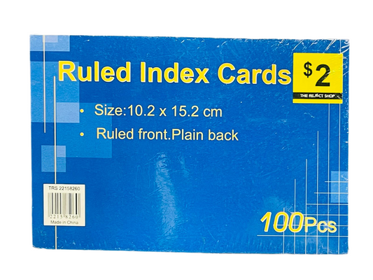 Ruled Index Cards - 100 Pieces