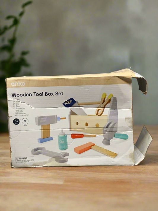 Anko Wooden Tool Box Set.