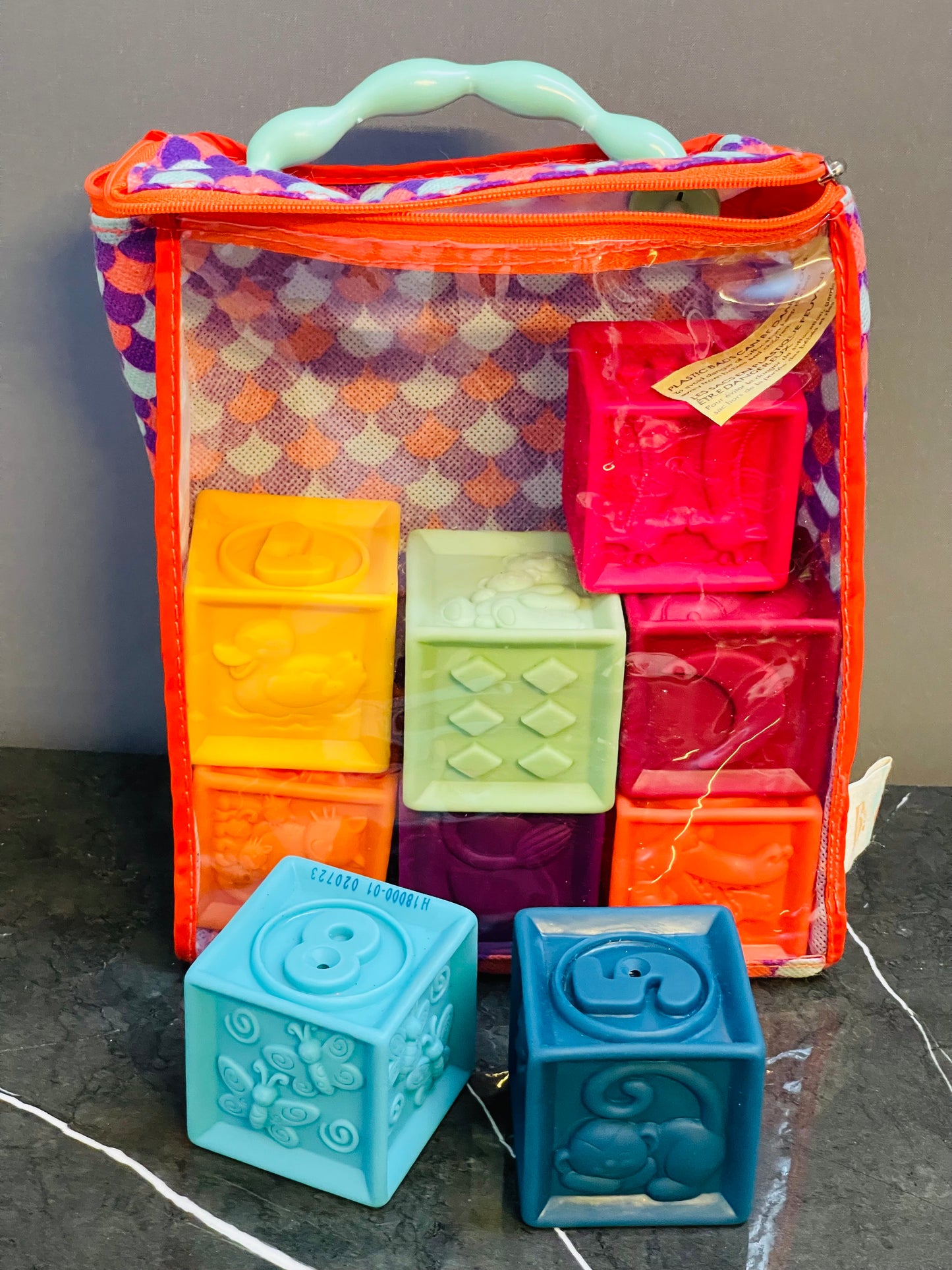 One Two Squeeze | 10 Baby Blocks | B. baby (0ne block(4) missing)