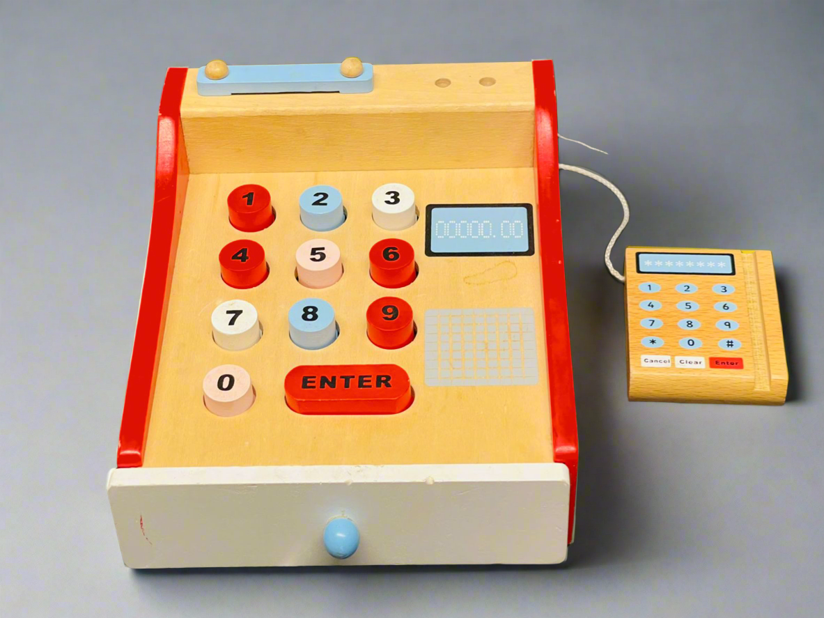 Wooden Cash Register. SKU:BXL-007