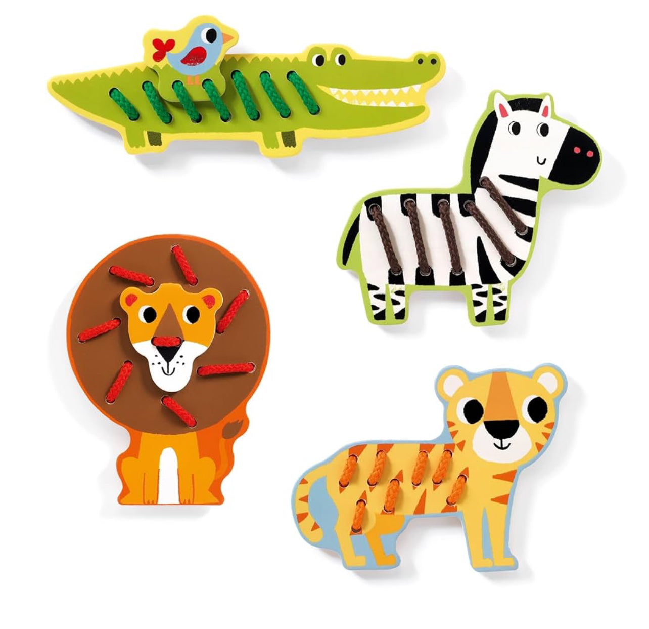 Djeco Zoo Animals Lassanimo Lacing Toy