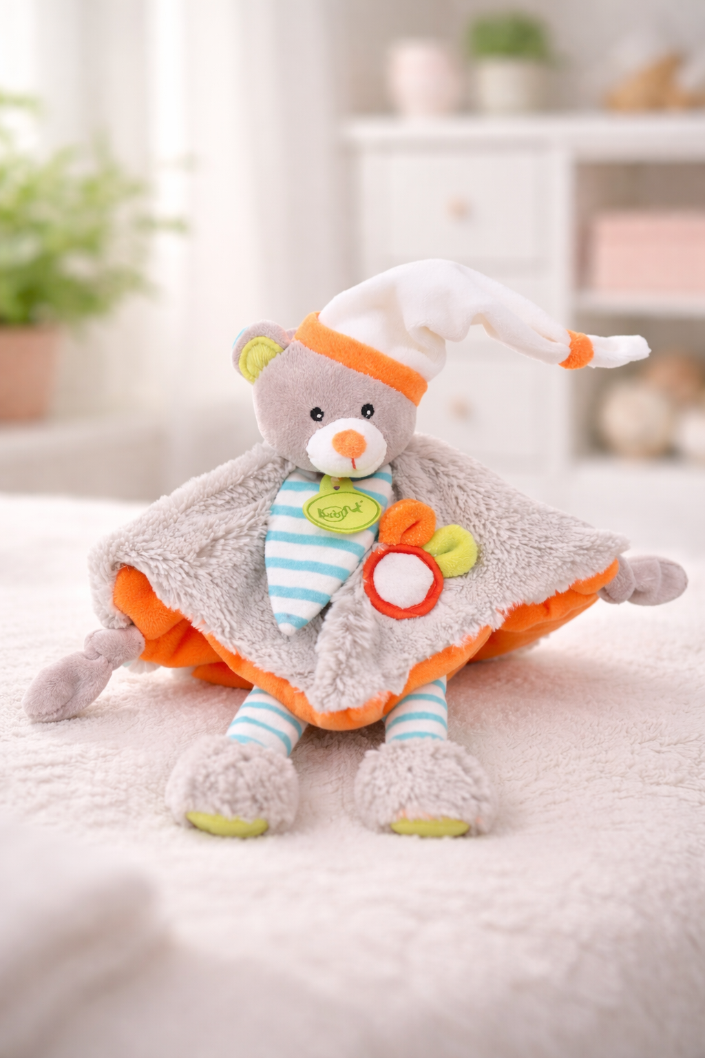 Baby Nat Doudou"Oscar The Pooh Grey. SKU:BXL-098