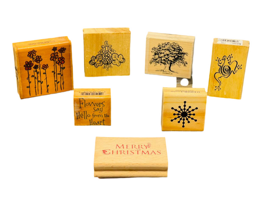 Wooden Rubber Stamp Collection