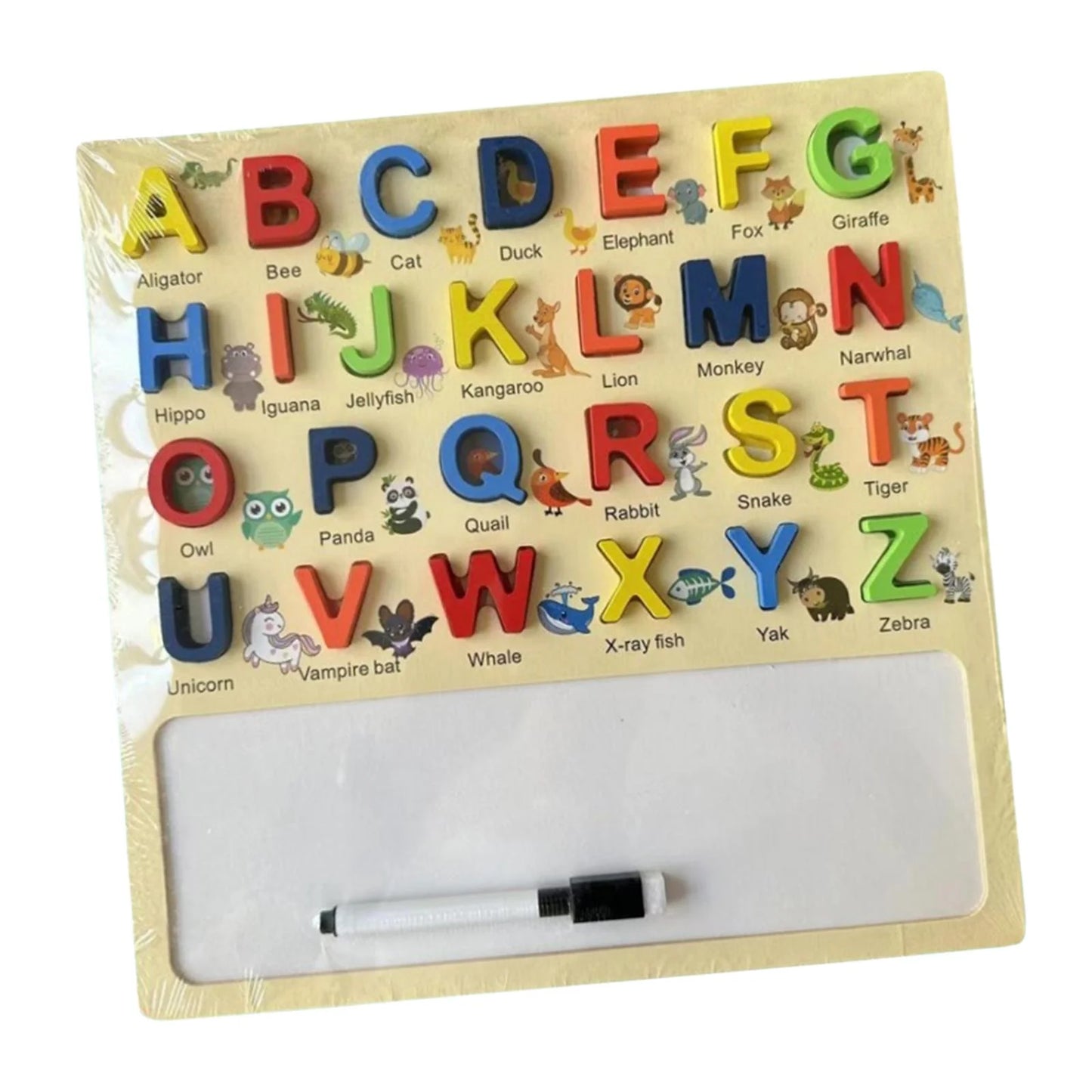 Fashion My Day Wooden Alphabet Puzzles Board