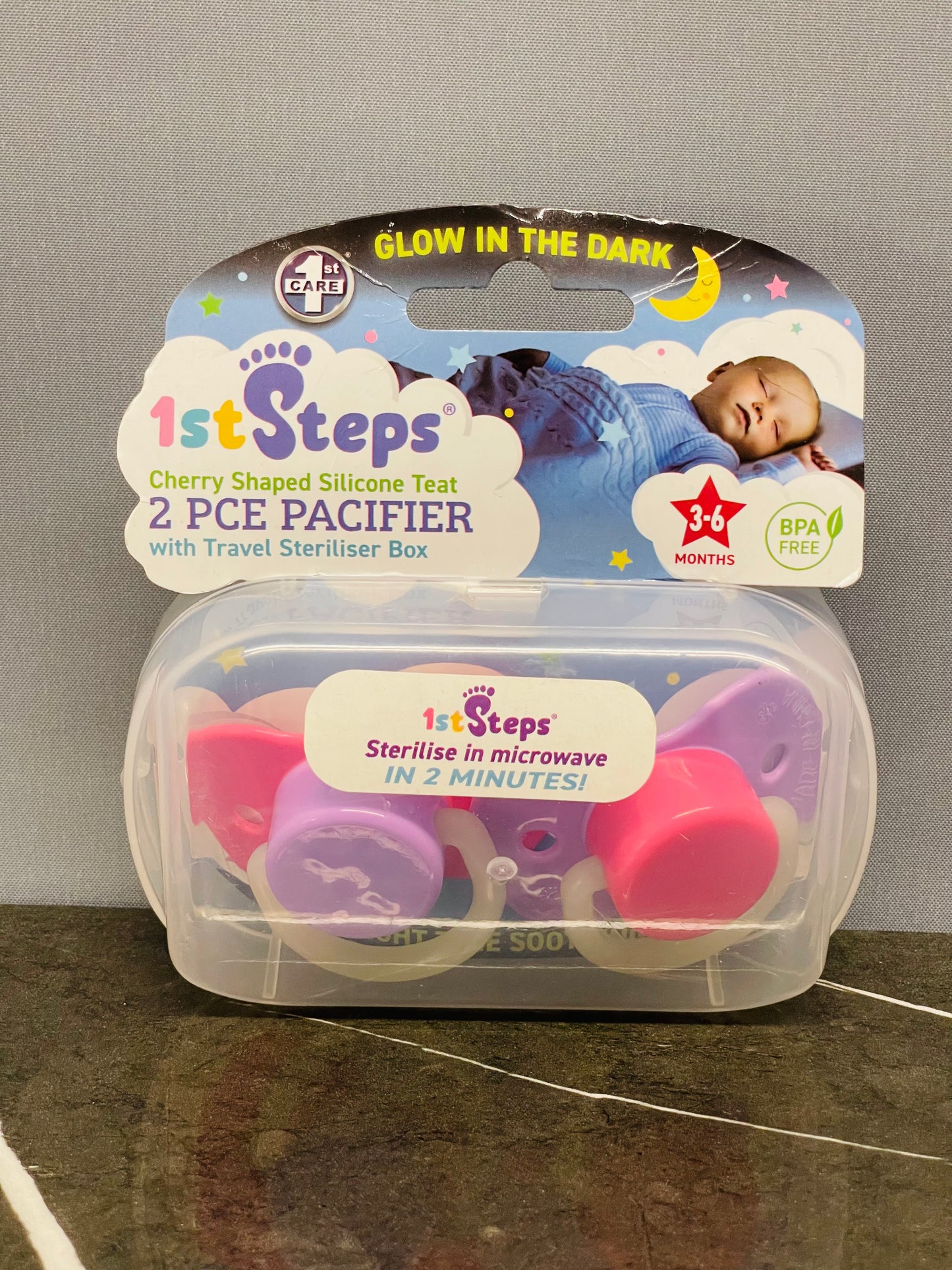 1st step Glow In The Dark 2 PCE Pacifier