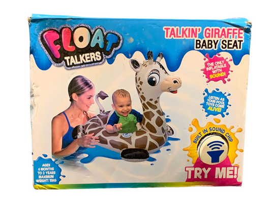 Float Talkers: Talkin' Giraffe Baby Seat Pool Float.