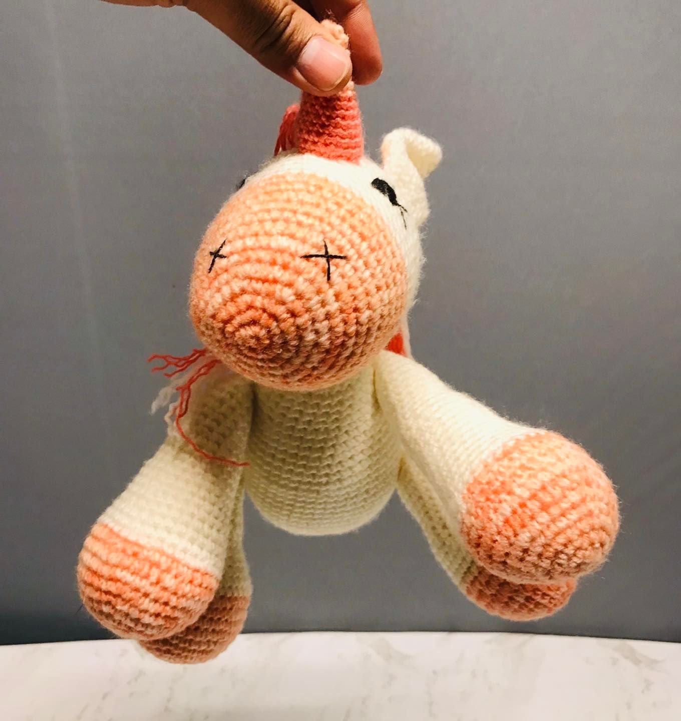 Customized Crochet Knitting Unicorn Toy