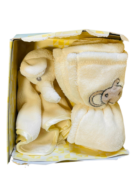 Adorable Baby Elephant Comforter and Blanket Gift Set