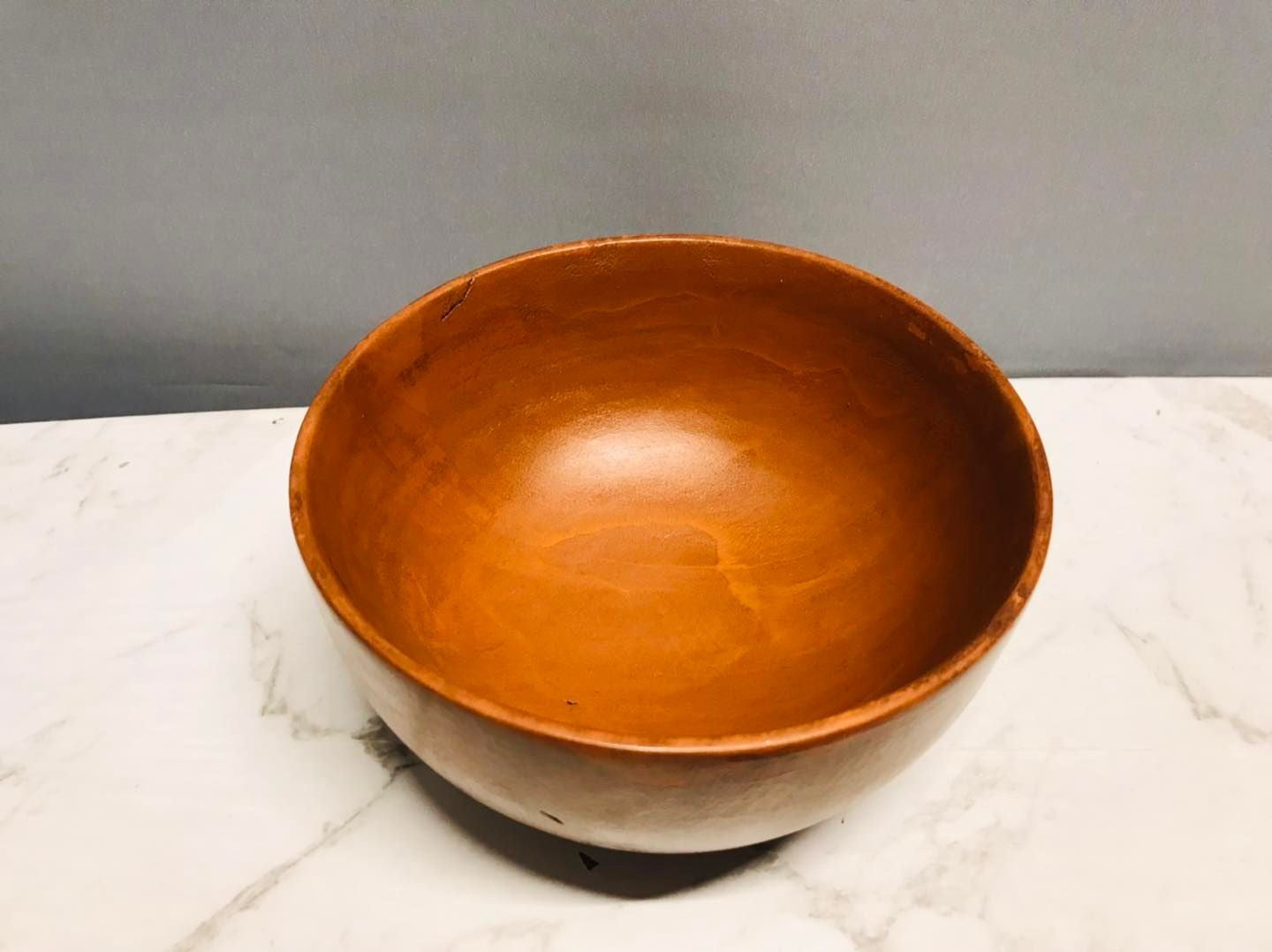 Brown Round wood Bowl