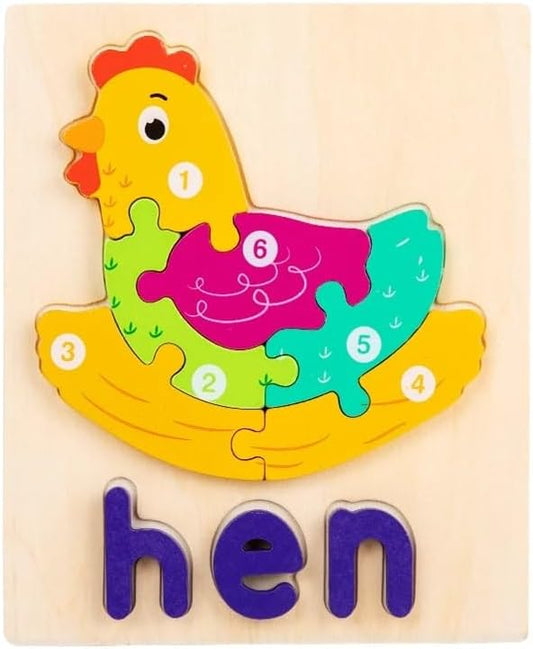 Wooden Shaped Hen Puzzle