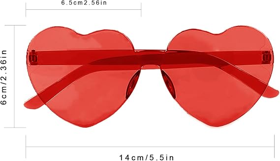 Kmart - JD Party Perspex Heart Glasses.