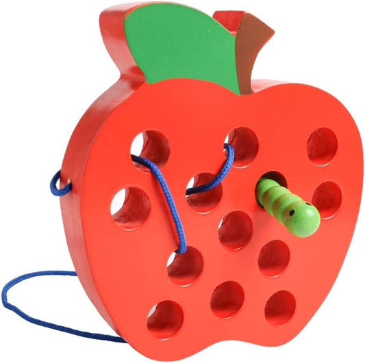 JCREN Wooden Lacing Apple.