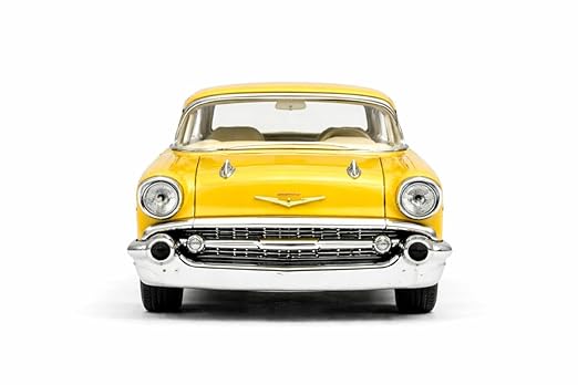 Kinsmart Canary Yellow 1957 Chevy Bel Air 2 Door Coupe.