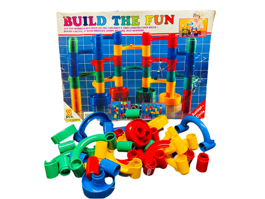 Build The Fun" Marble Run Construction Set