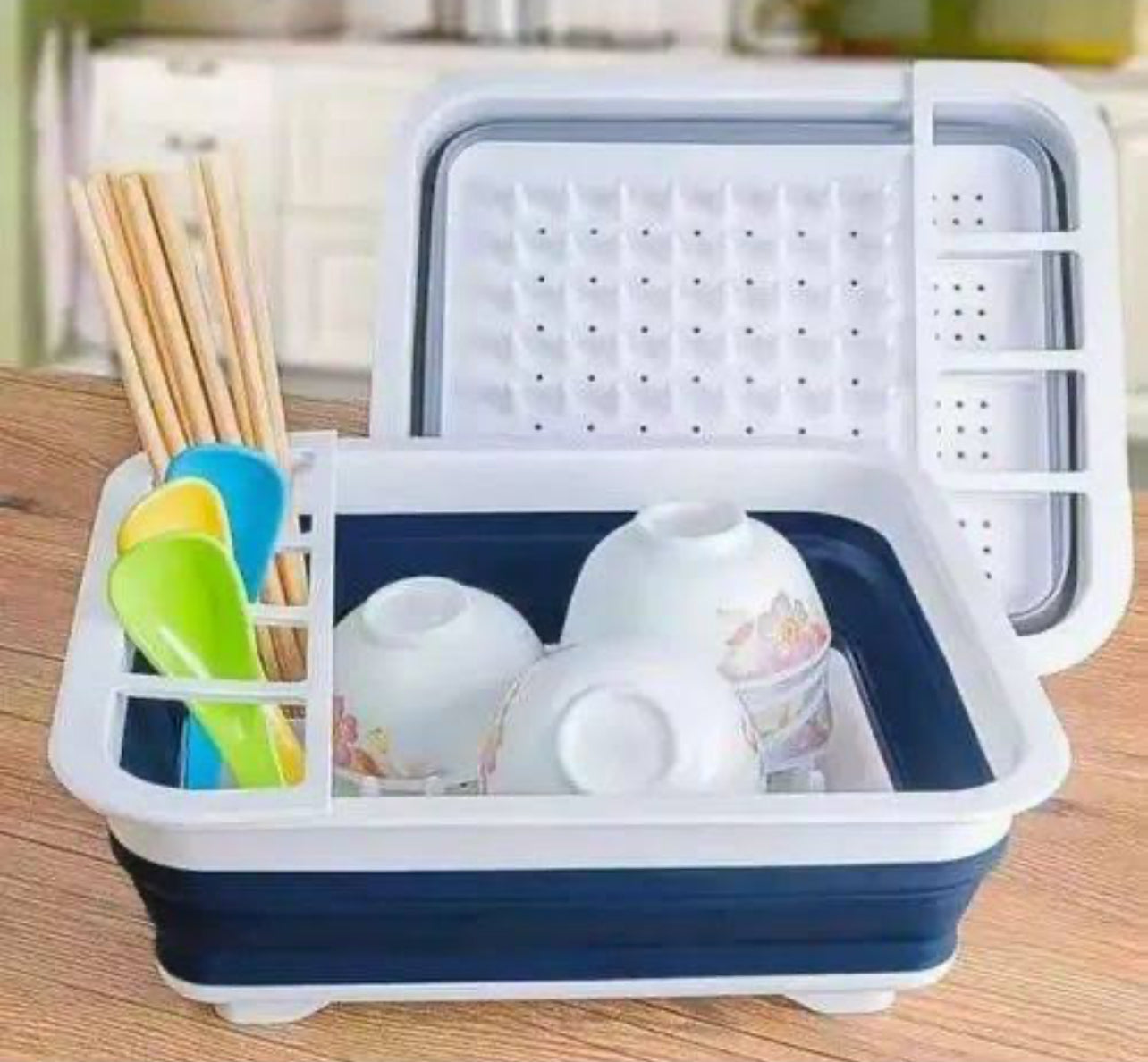 Collapsible Folding Quality Dish Drainer Cutlery Plate Holder Drying Rack