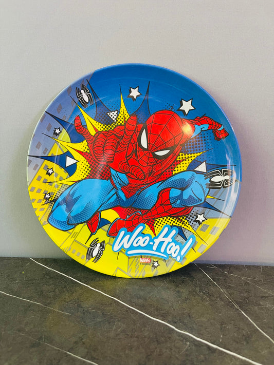 Spiderman themed kids dinner plate