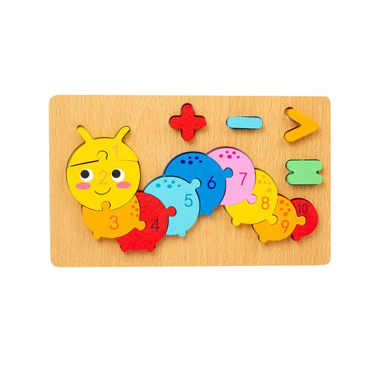 Number Puzzle Animal Jigsaw - Caterpillar