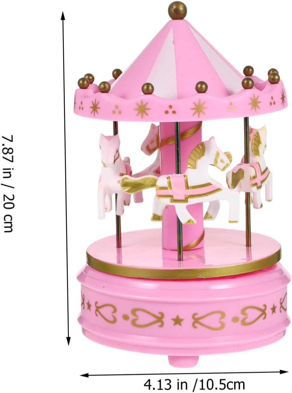 Hand-cranked Carousel Music Box. SKU:BXL-066