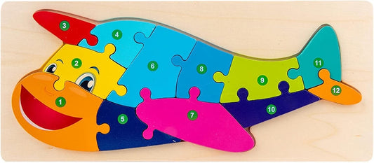Wooden Toddler Jigsaw Puzzle. (Airplane)