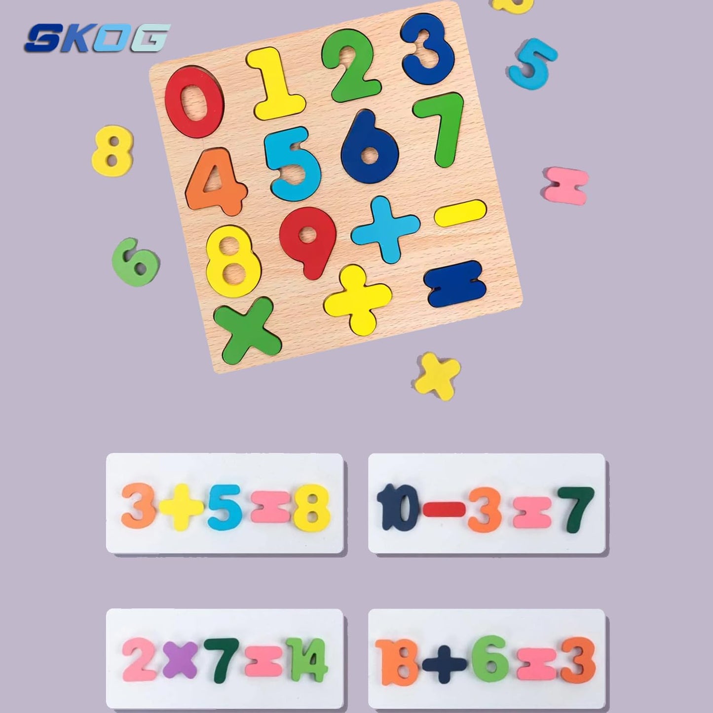 0 - 9 wooden Counting Puzzle Toy.
