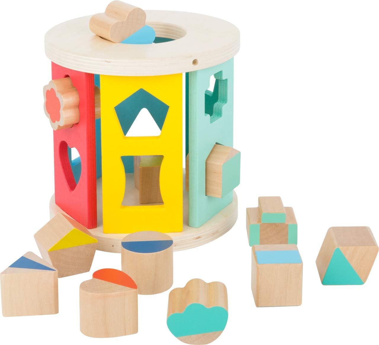 Small Foot Wooden Rolling Shape-Sorting Cube. SKU-BXL:037