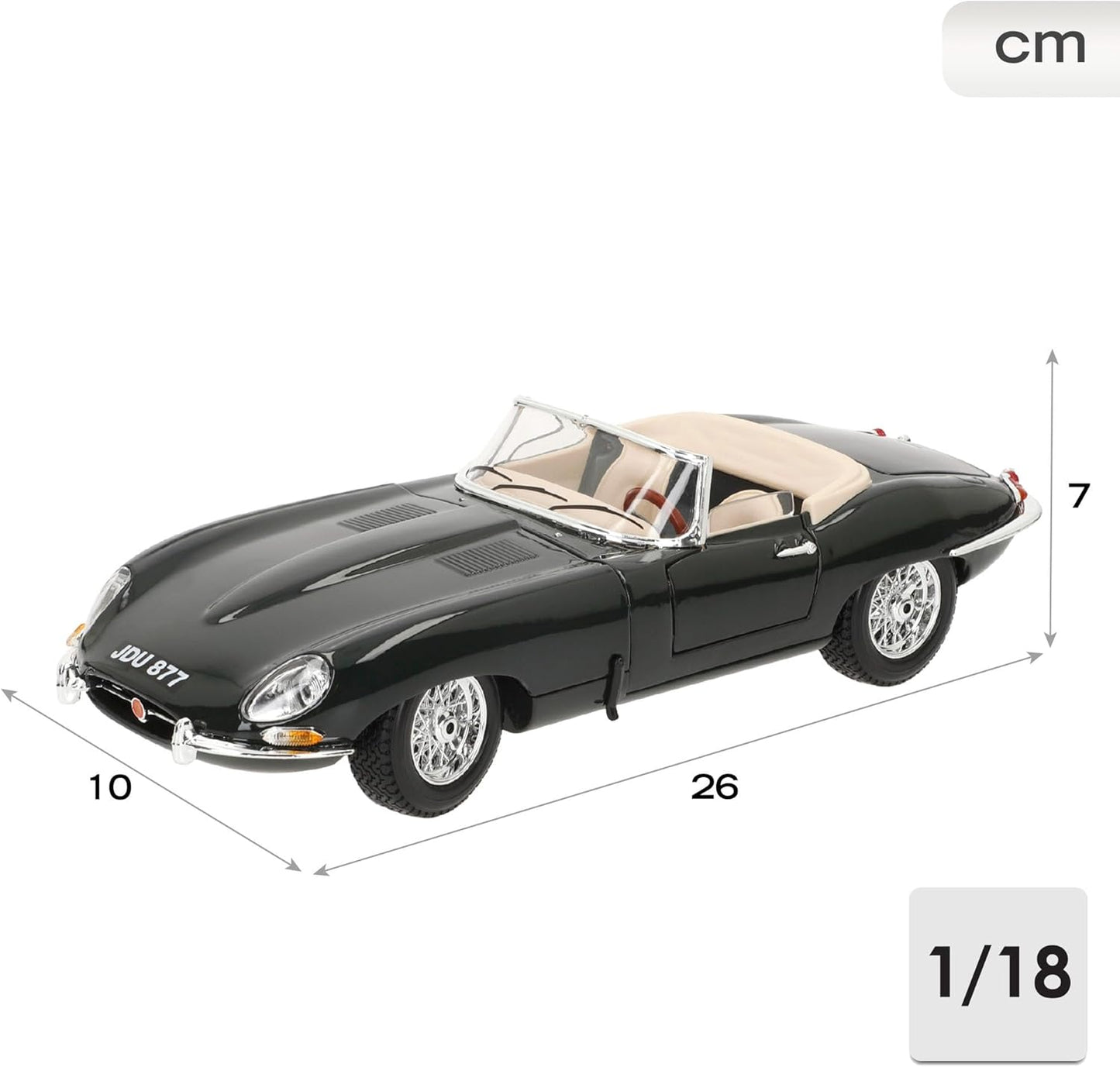 Bburago 1961 Jaguar E-Type Cabriolet. (New)