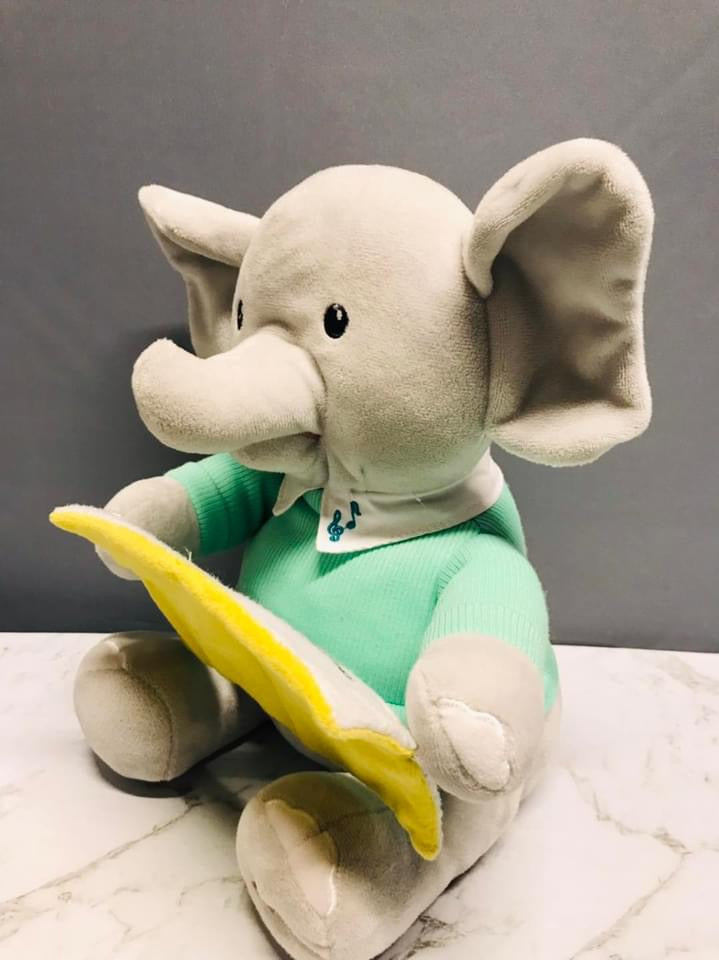 Cuddle Barn Sing Along Sydney Animated Singing Elephant Plush 5 Nursery WORKS