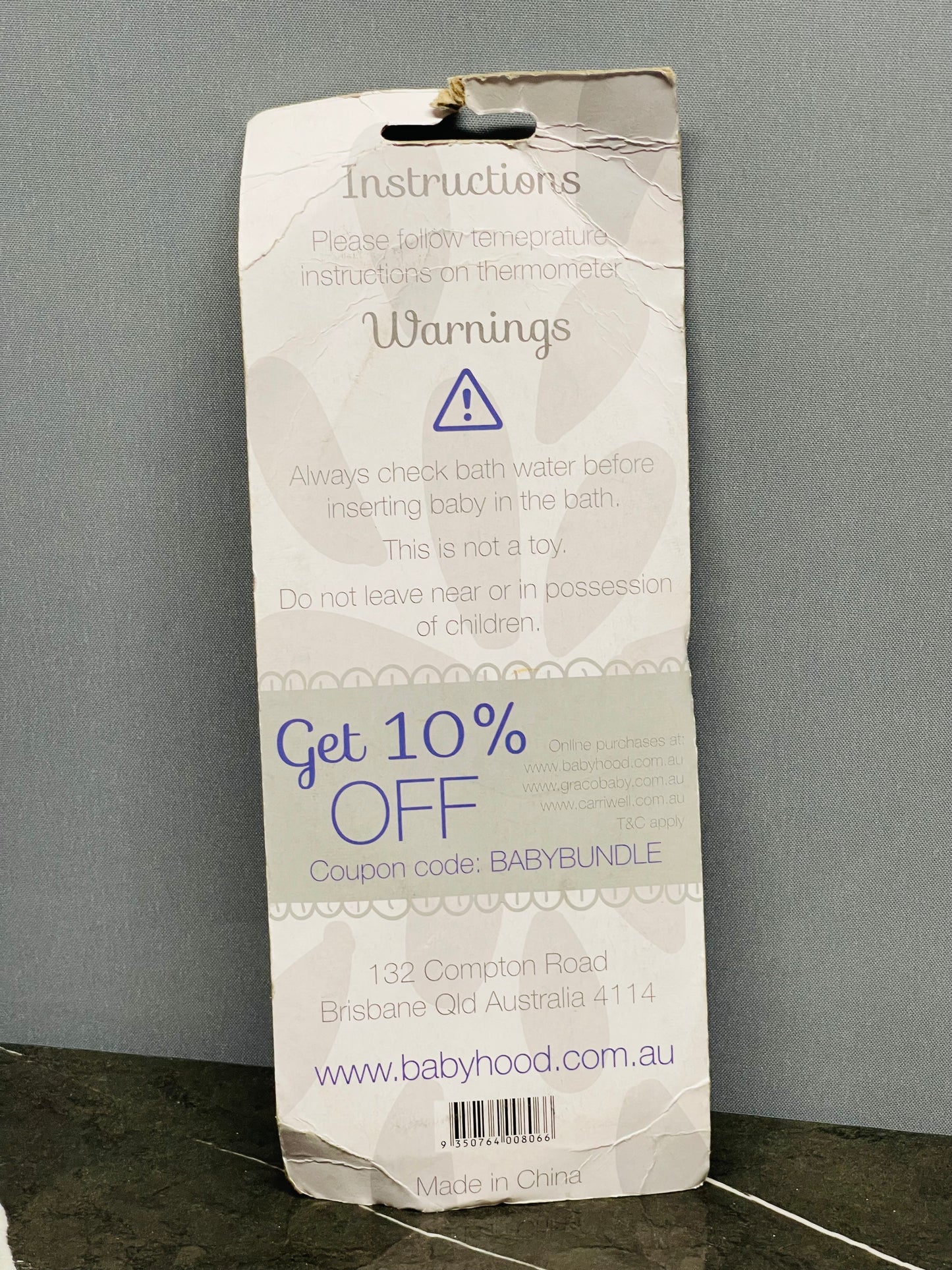 BABY HOOD Bath thermometer