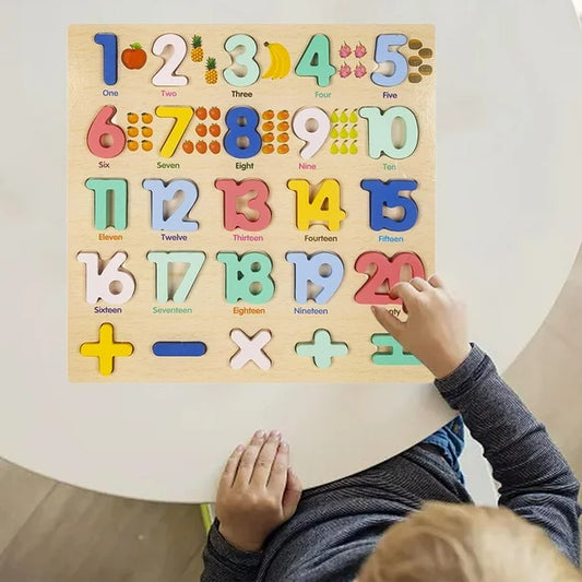 3D Numbers Learning Wooden Board.