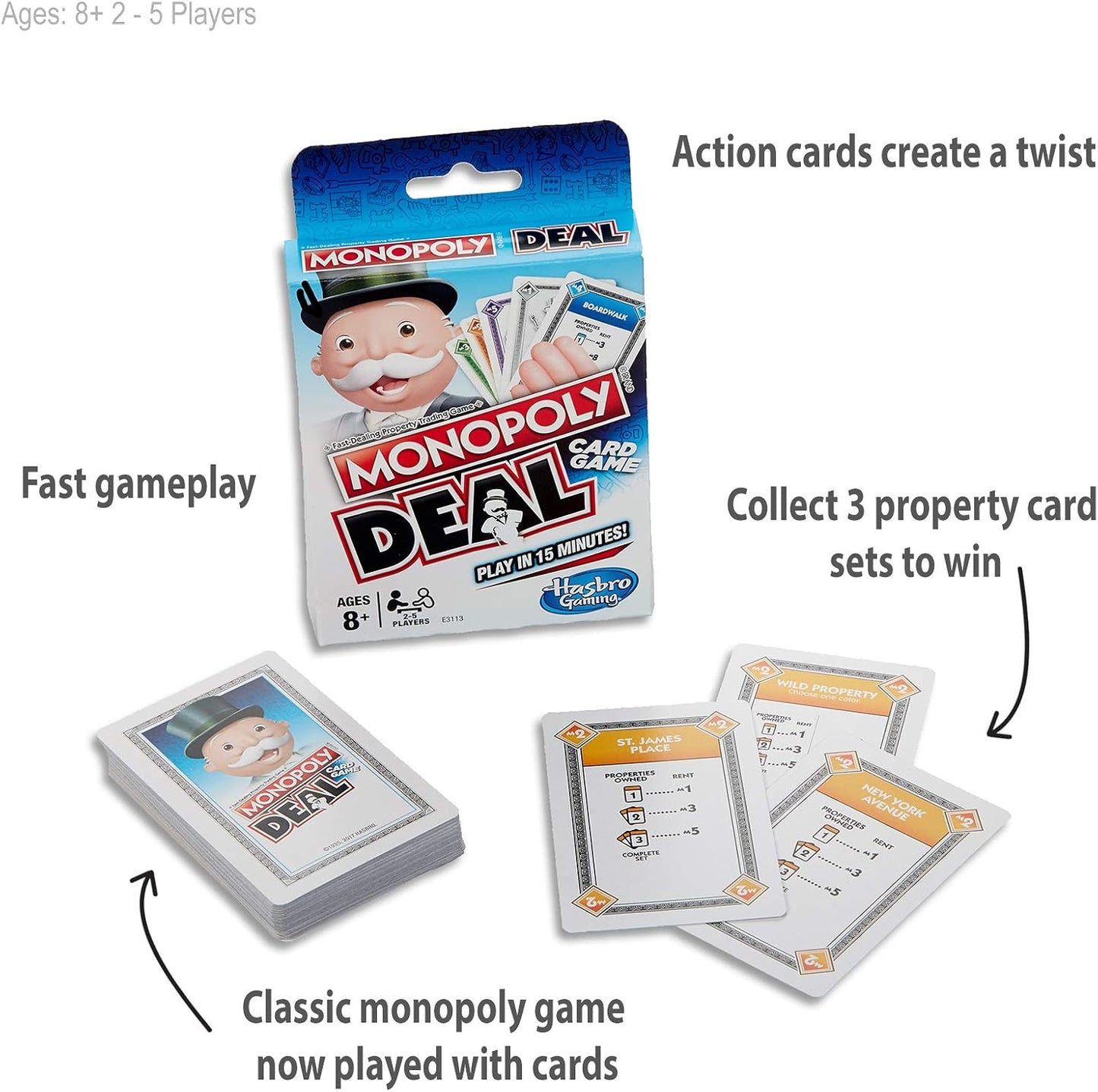 Hasbro Monopoly Deal Card Game.
