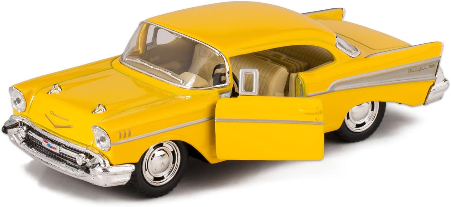 Kinsmart Canary Yellow 1957 Chevy Bel Air 2 Door Coupe.