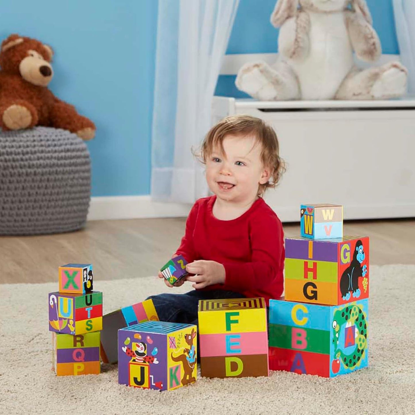 Melissa & Doug Deluxe Alphabet Nesting and Stacking Blocks. (Condition 9/10)