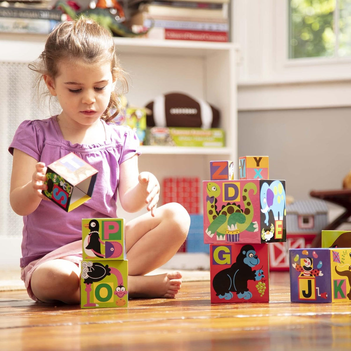Melissa & Doug Stacking and Nesting Dice English Alphabet. (Rs 150 advance)(must check video)