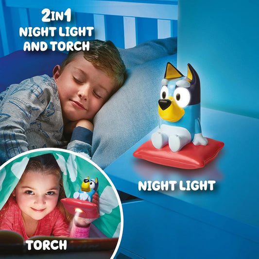 Bluey GoGlow 2 In 1 Night Light and Torch. SKU:BXL-119