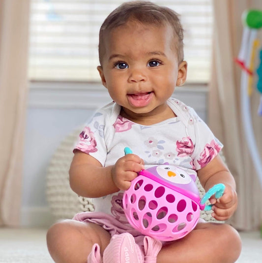 Nuby Interactive Silly Shakers Rattle Teether Toy.