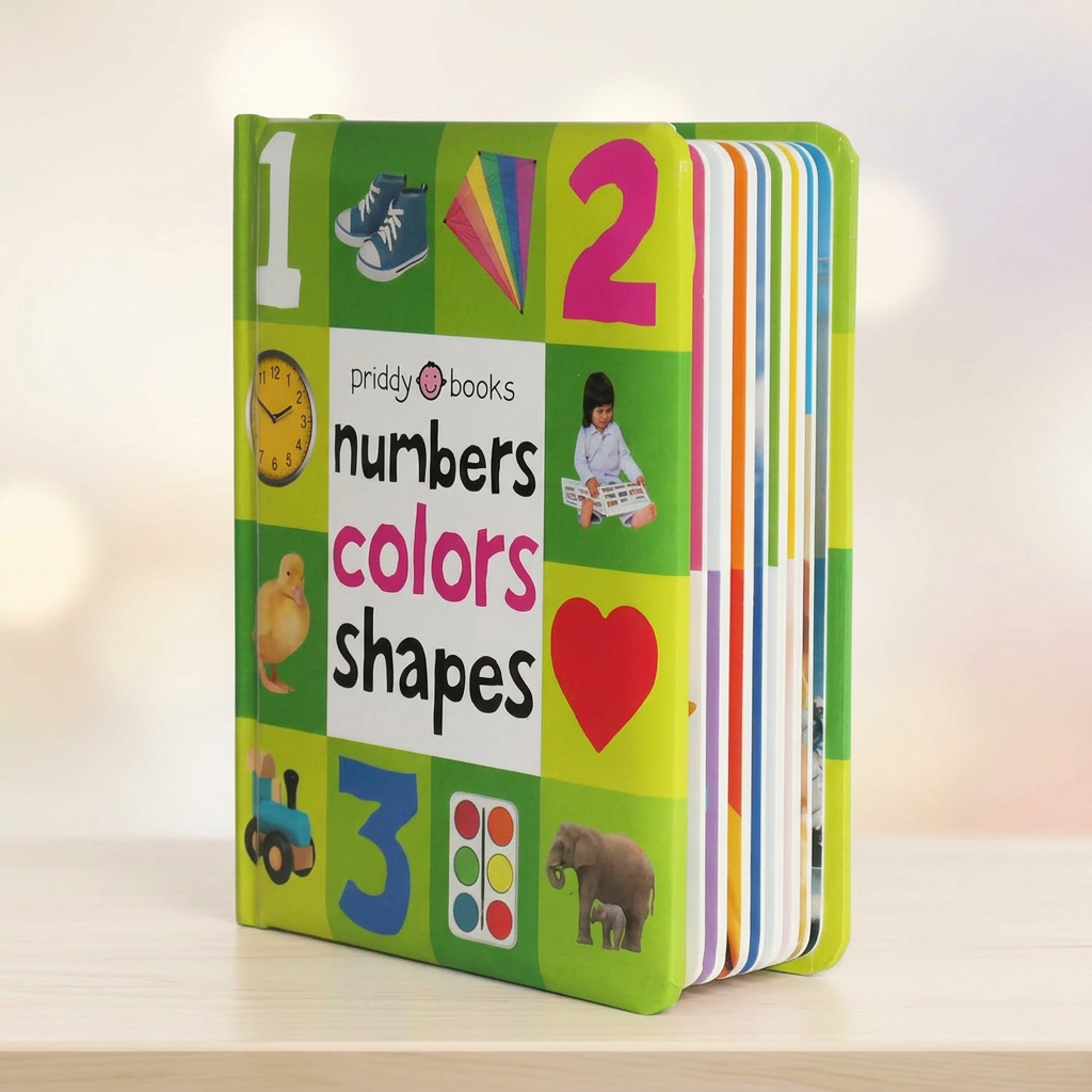 First Numbers, Colors, Shapes by Roger Priddy Board Book (Rs 200 advance)