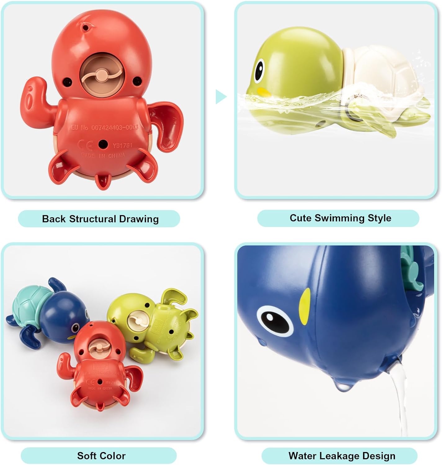 TOHIBEE Baby Bath Toys. (New)