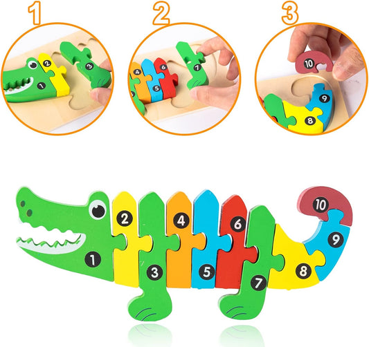 Wooden Crocodile Puzzle.