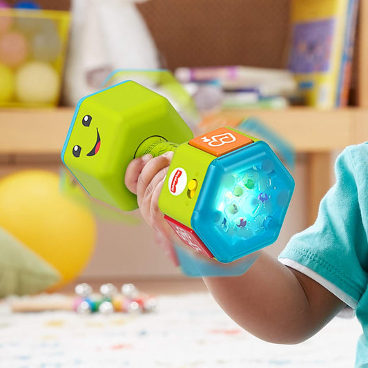 Fisher-Price Laugh & Learn Countin' Reps Dumbbell.(Batteries need replacement)(Rs 200 advance)
