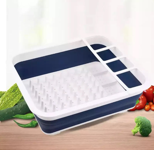 Collapsible Folding Quality Dish Drainer Cutlery Plate Holder Drying Rack