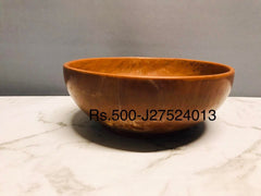 Brown Round wood Bowl