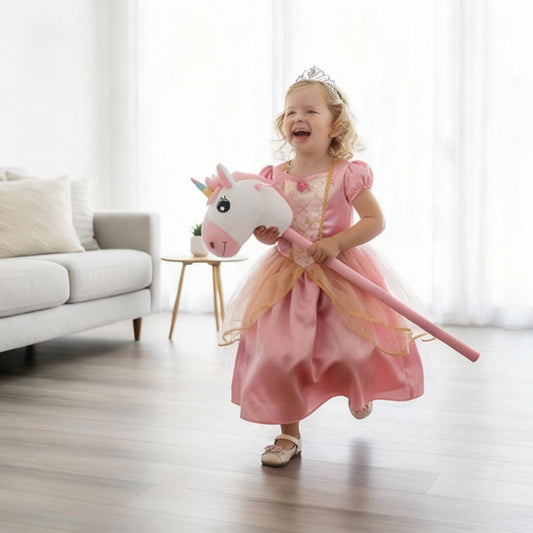 Plush Unicorn Hobby Horse. SKU:BXL-804 (Rs 350 advance)