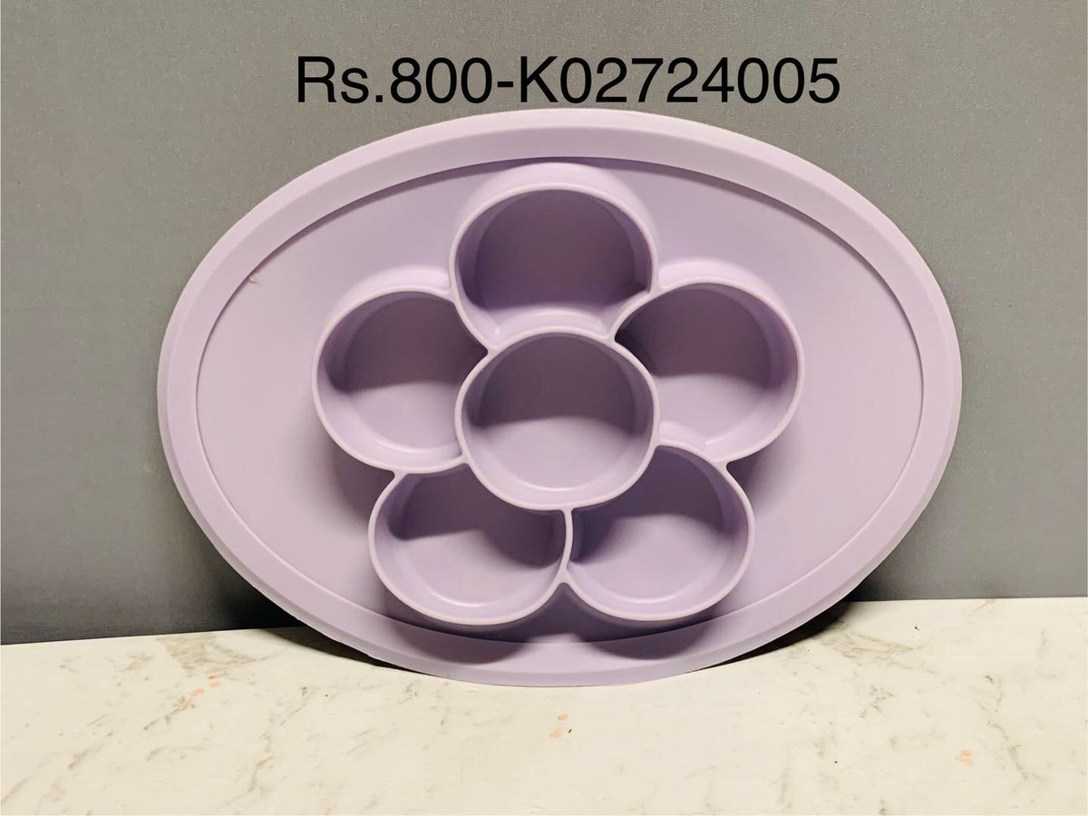 Silicone Portion Plate for toddlers kids with attached Placemat