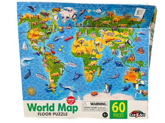 World Map Floor Puzzle" by Cra-Z-Art.